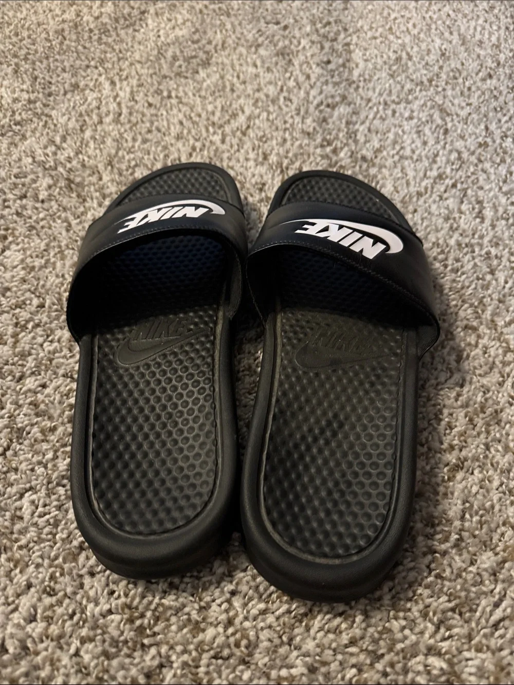 Nike Black Slide Sandals with Subtle Swoosh